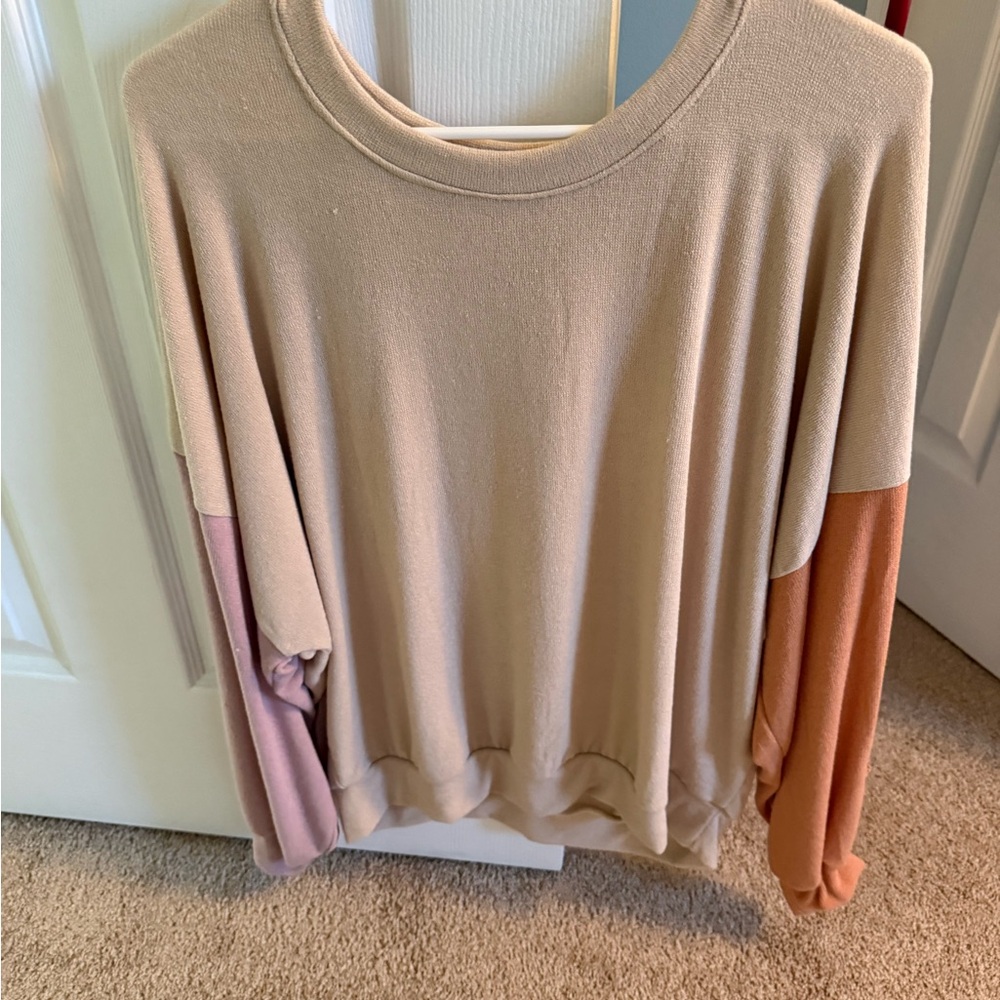 Pink Lily Colorblock Sweater